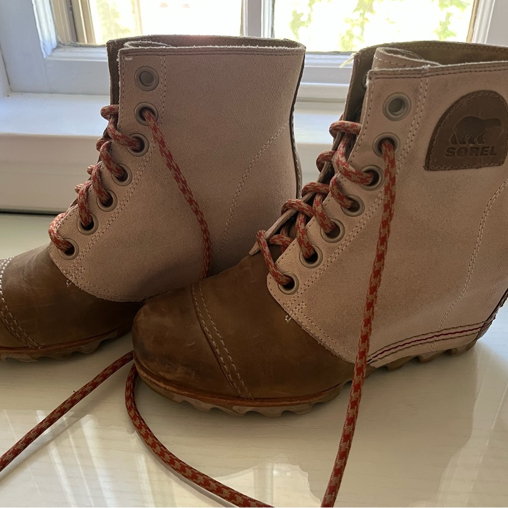 Sorel Two-Tone Lace-Up Boots
